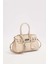 Krem Mini Kilit Detaylı El Çantası 2