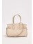 Krem Mini Kilit Detaylı El Çantası 4