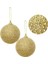 Yılbaşı Topu Kristal Taş Kaplama Çam Ağacı Süsü Altın 10 cm 2'li 2