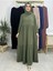 Iki Kat Büzgülü Elbise ve Şallı Takım .hijap ,abaya (Hac ve Umre Için Uygundur) Yeşil 1