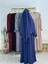 Tesettür Elbise,önü V Model Büzgülü,sufle Esarpla Takım.hijap ,khimar.hac Umre Için Uygundur Indigo 7