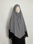Sufle Hazır Esarp,arkası Iki Kat, Medine Ipegi ( Hac ve Umre Için Uygundur ) Khimar Hijap Gri 2