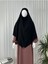 Tek Kat Medine Ipegi Pratik Bağlamalı Üçgen Sufle Eşarp Siyah ,hijab ( Hac ve Umre Için Uygundur) 5