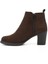 Kadın Kahve Fermuarlı Kalın Topuklu Bot 3