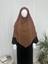 Üç Katlı Multı Sifon Sufle Eşarp ,khimar Hazır Eşarp Bağcıklı Eşarp Peçeli Kiremit Renk 1