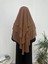 Üç Katlı Multı Sifon Sufle Eşarp ,khimar Hazır Eşarp Bağcıklı Eşarp Peçeli Kiremit Renk 4