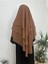 Üç Katlı Multı Sifon Sufle Eşarp ,khimar Hazır Eşarp Bağcıklı Eşarp Peçeli Kiremit Renk 5