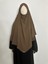 Sufle Hazır Esarp,arkası Iki Kat, Medine Ipegi ( Hac ve Umre Için Uygundur ) Khimar Hijap Kahve 1