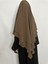 Sufle Hazır Esarp,arkası Iki Kat, Medine Ipegi ( Hac ve Umre Için Uygundur ) Khimar Hijap Kahve 3