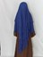 Üç Katlı Hazır Peçeli Sufle Khimar Şifon Esarp 4 Ipli Indigo Mavi 7
