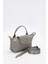 A.Gri Mini Boy Deri Kapak Detaylı El Çantası 2