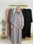 Yandan Büzgülü Elbise Sufle Esarp Takım Jilbab,abaya,hijab ( Hac ve Umre Için Uygundur) Gri 1