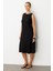 Rahat Kalıp Coton Elbise-Siyah 4