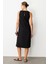 Rahat Kalıp Coton Elbise-Siyah 6