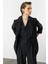 Kol Detaylı Sim Çizgi Ceket-Siyah 7