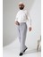 Erkek Lastikli Bel Cepli Hac Umre Müslin Pantolon - Gri (Ans) 4