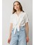 Bağlama Detaylı Kısa Gömlek-Ekru 6