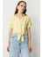 Bağlama Detaylı Kısa Gömlek-Sarı 3