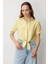 Bağlama Detaylı Kısa Gömlek-Sarı 4