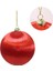 Yılbaşı Topu – Ipek Iplik Sarılı Çam Ağacı Süsü Kırmızı 10 cm 2