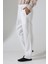 Erkek Lastikli Bel Cepli Hac Umre Müslin Pantolon - Beyaz (Ans) 1
