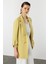Katlanabilir Kol Detaylı Uzun Ceket-Y.yeşili 2