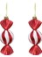 Yılbaşı Ağaç Süsü Kırmızı-Beyaz Şeker Figürlü 10 cm 2'li Set 3