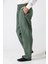 Erkek Lastikli Bel Cepli Hac Umre Müslin Pantolon - Yeşil (Ans) 1