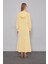 Sarı Kapuşonlu Gizli Cep Detaylı Elbise 8