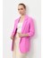 Kolu Düğme Detaylı Ceket-Pembe 7