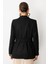 Beli Kuşaklı Keten Ceket-Siyah 7
