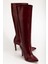 SYT-2004 Bordo Kırışık Rugan Günlük Bayan Çizme 4