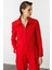 Fermuar Detaylı Kısa Ceket-Kırmızı 5