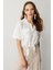 Bağlama Detaylı Crop Gömlek-Ekru 3