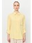 Yaka ve Cep Detaylı Gömlek-Sarı 2