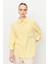 Yaka ve Cep Detaylı Gömlek-Sarı 7