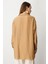 Cep Detaylı Oversize Gömlek Tunik-Camel 6
