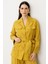 Kuşaklı Modal Ceket-Safran 2