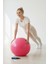 Pilates Topu Seti Pembe 65 cm Deluxe Yoga Plates Egzersiz Topu Ball Şişirme Pompası Seti 4