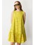 Fisto Görünüm Pamuklu Elbise-Hardal 1