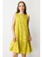Fisto Görünüm Pamuklu Elbise-Hardal 2