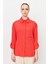 Yaka ve Cep Detaylı Gömlek-Oranje 5