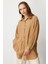 Cep Detaylı Oversize Gömlek Tunik-Camel 2
