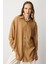 Cep Detaylı Oversize Gömlek Tunik-Camel 3