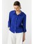 Taşlı Düğme Detaylı Gömlek-Sax 1