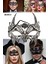 Kristal Taşlı Siyah Metal Maske Lazer Kesim, Gümüş Detaylı Balo ve Özel Geceler Için Lüks 1
