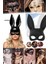 3 Adet Kostümlü Parti Sexy Siyah Renk Tavşan Maske Uzun Kulaklı, Lastikli Yapı | Maskeli Balo Tiktok 2