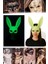 Karanlıkta Yanan Tavşan Maske Glow Etkili, Elastik Bantlı | Festival ve Kostüm Partileri Için 4