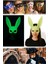 Karanlıkta Yanan Tavşan Maske Glow Etkili, Elastik Bantlı | Festival ve Kostüm Partileri Için 6