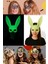 Karanlıkta Yanan Tavşan Maske Glow Etkili, Elastik Bantlı | Festival ve Kostüm Partileri Için 7